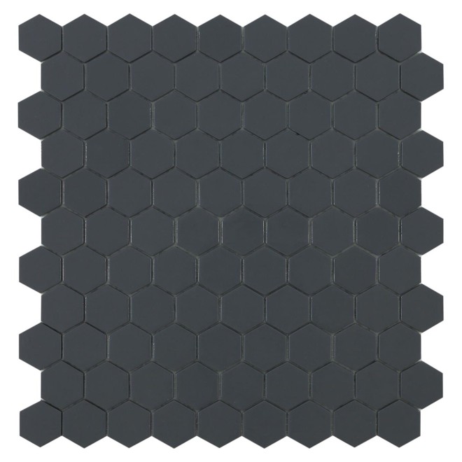 By Goof Mozaïek hexagon dark grey 3,5x3,5cm